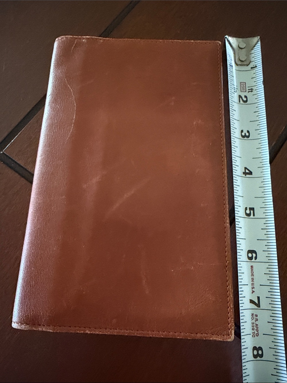 Leather Travel Wallet - Cognac Brown